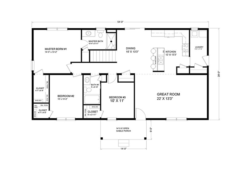 Floor Plans 1500 Sq Ft Ranch Deneschuk Homes 1400 1500 Sq Ft Home   34 2016 Re 3 